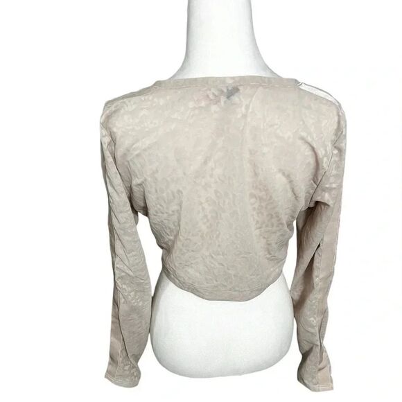 Victoria's Secret Zip Up Crop Top Light Pink leopard large - Picture 8 of 12